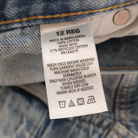 Aeropostale Women's High-Rise Baggy 90's Distressed Jean Size 12R NWT - Picture 9 of 9